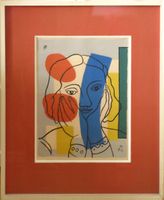 Fernand Léger, Tète raie bleue - Porträt einer Frau,
