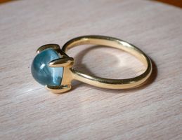 Tiffany & Co. Gold Ring with Blue Topaz (GR6)