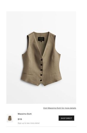 massimo dutti linen waistcoat/ veste en lin