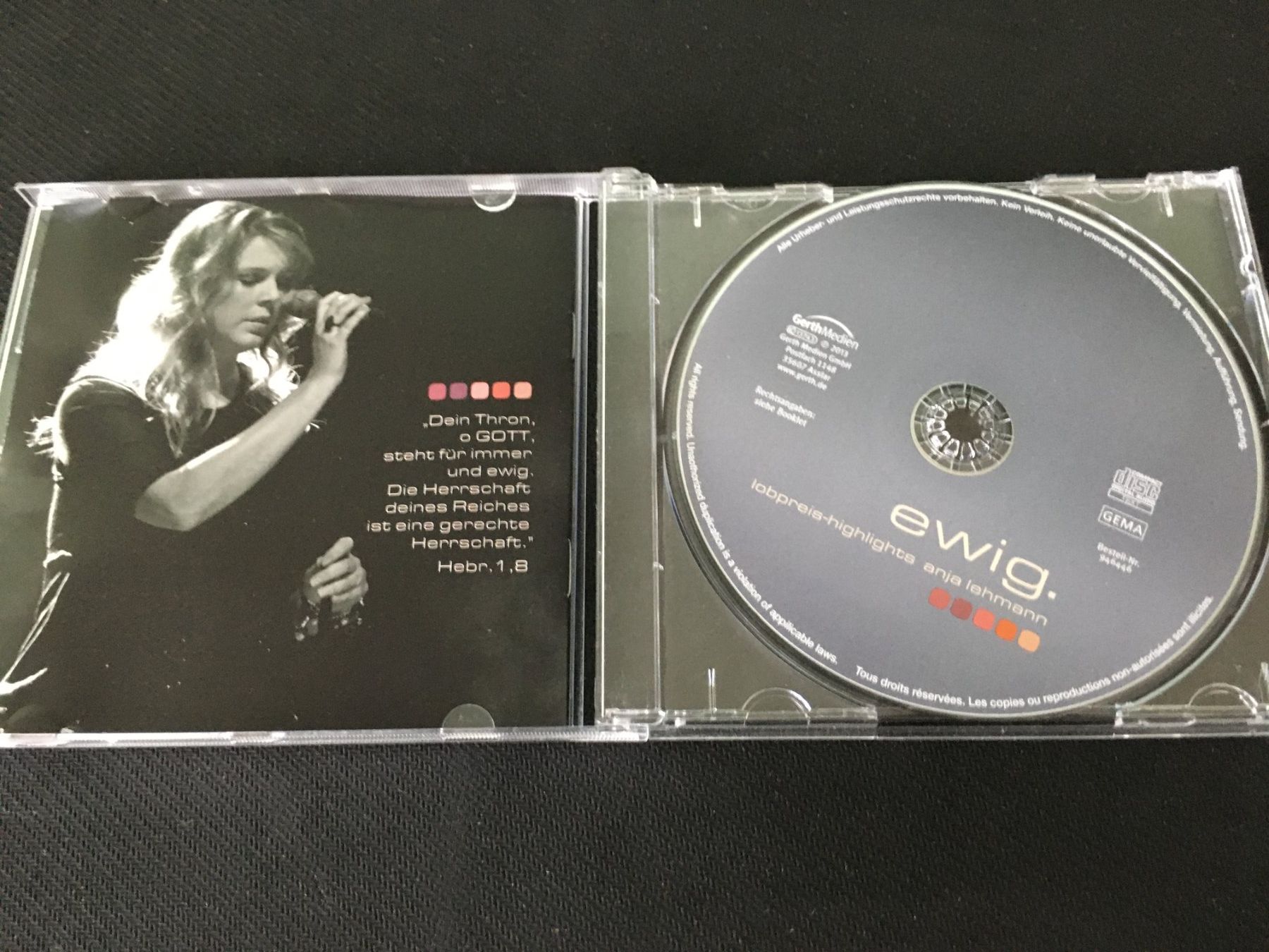 CD: Anja Lehmann - Ewig. -CD- – Usato da St.Gallen venduto da MedienJoe 1