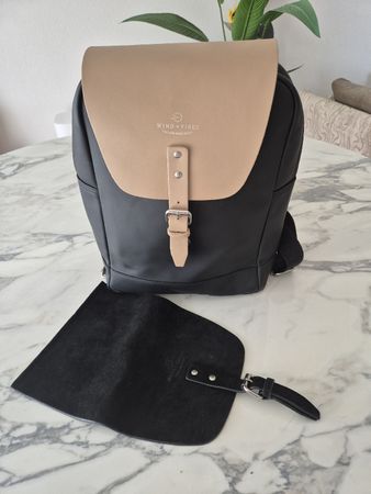 Wind & Vibes Rucksack Schwarz/Sand 🎒 mit Laptopfach