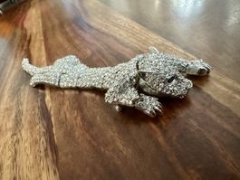 Vintage Schulterbrosche Strass Puma