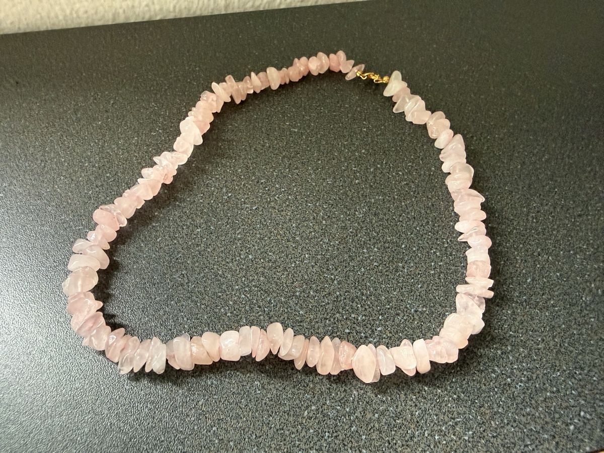 Catenine: Rosa Quarz Halskette Rohe Steine – Usato da Lamone venduto da LaCantinaMagica 3