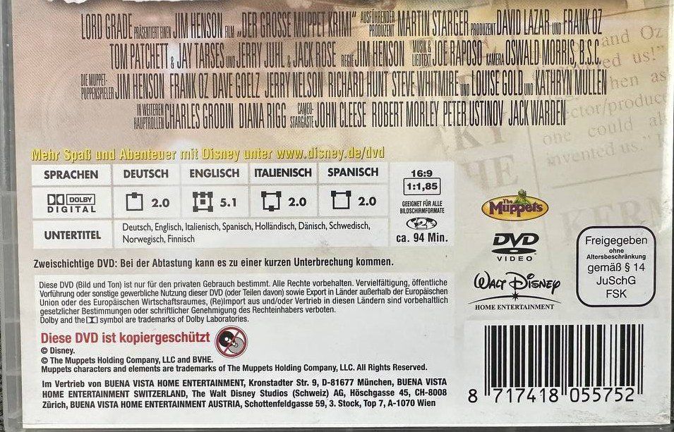 Tutti i DVDs: Muppets Manhattan + Muppet Krimi, deutsch – Usato da Beringen venduto da Mantafisch1 2