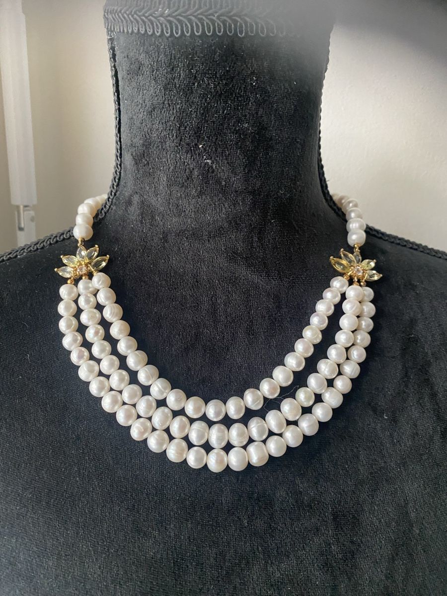 Ketten: Super Collier aus Süsswasserperlen mit Citrinen – Neu (gemäss Beschreibung) aus Luzern von S.Kern01 1