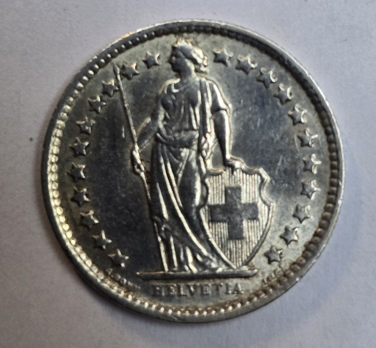 Alle Münzen: 50 Rp. 1964 Silbermünze – Gebraucht aus Hornussen von Corvette- 1