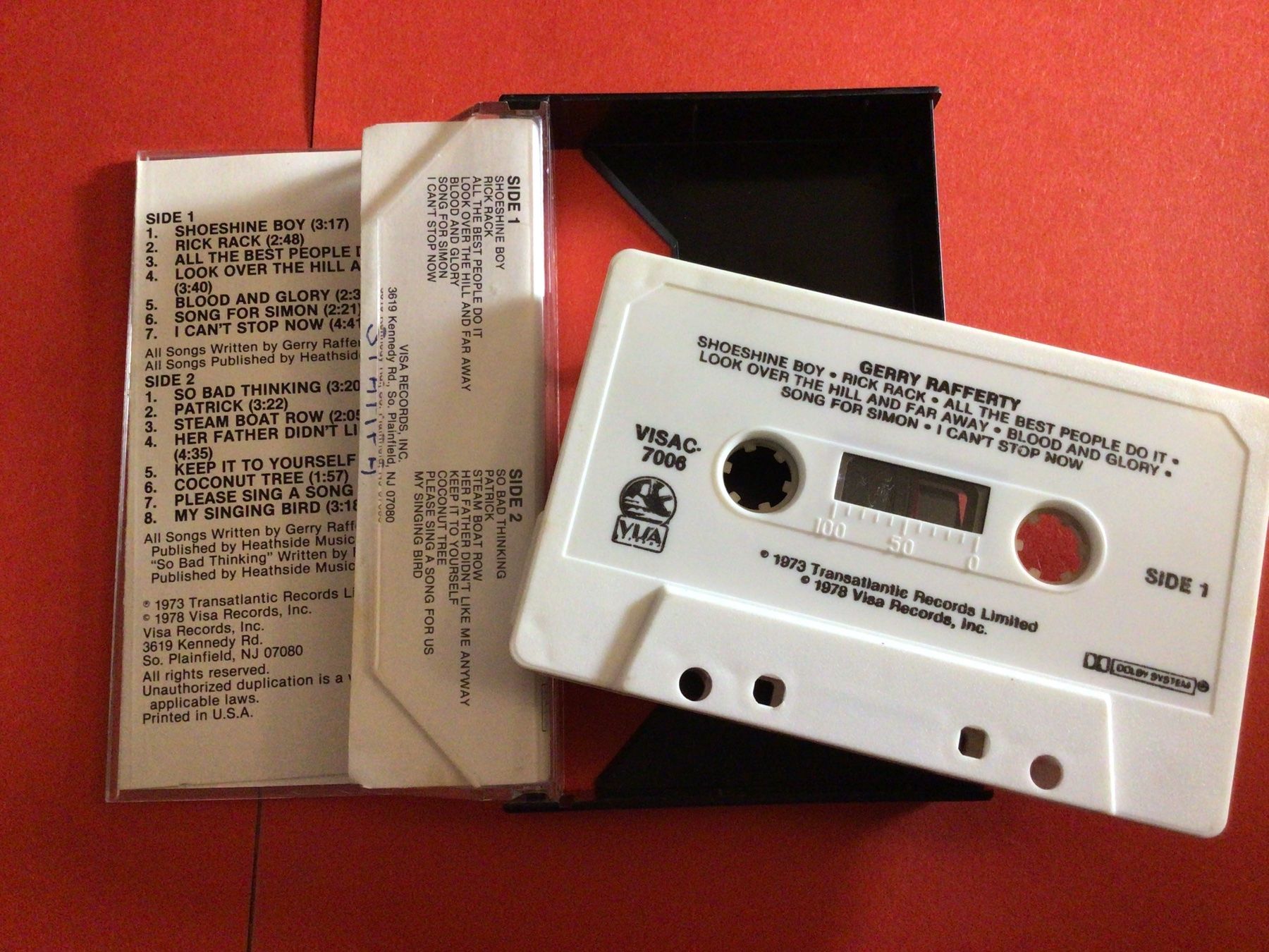 Musicassette: Gerry Rafferty Kassette VISAC-7006 1978 – Usato da Steinach venduto da Quarkie 1