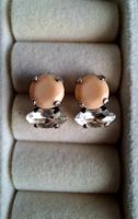 Boucles d'oreilles Réminiscence doubles perles et strass