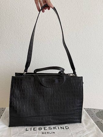 Liebeskind Berlin Satchel Businesstasche in Kroko-Optik