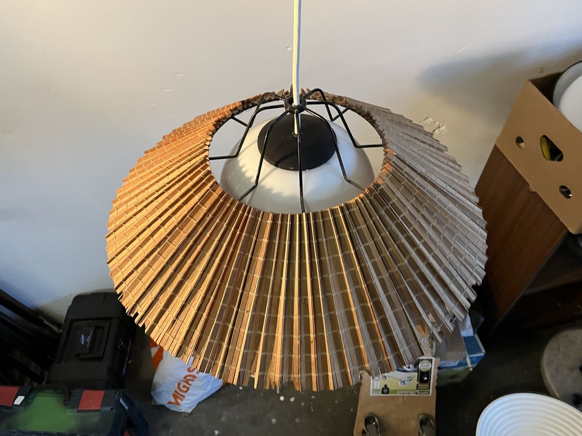 Kronleuchter & Deckenlampen: Mid Century Kugellampe mit Bastschirm vermutlich Temde – Gebraucht aus Bern von fotolog111 8