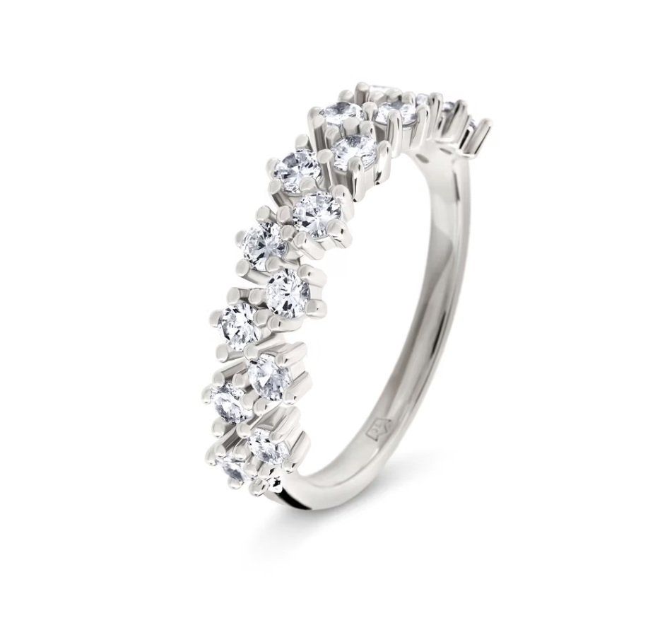Anelli: TCHIBO 925 Silberring Ring Zirkonia Gr.19 NEU – Nuovo e nell'imballaggio originale da Rotkreuz venduto da beltraum