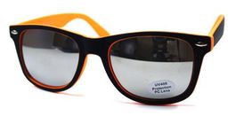 Verspiegelte Bicolor Wayfarer Sonnenbrille orange SBU1010ORG