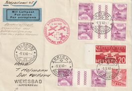 Sonderflugpost Nationalspende und Rotes Kreuz 1940