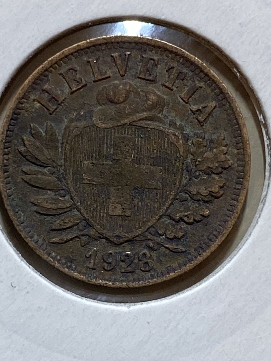 Tutti le monete: Suisse - 2 centimes - 1928 – Usato da Payerne venduto da Mike1682 2