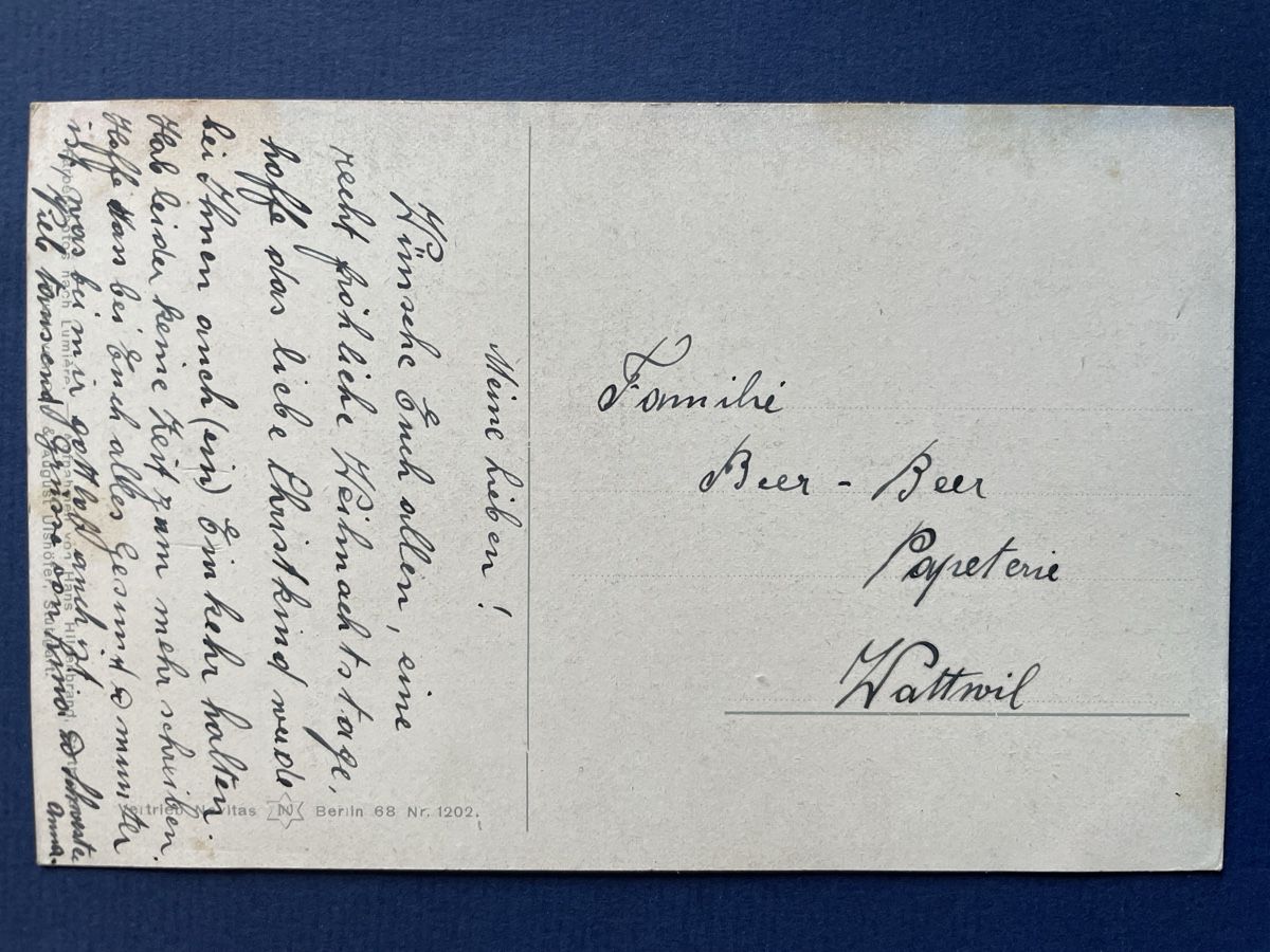 Cartoline postali: Winterliche Ansichtskarte, Vintage, verschneite Berge – Usato da Neuhausen am Rheinfall venduto da Arielle55 1