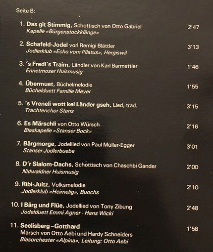 Dischi in vinile: Volkstümliches Nidwalden (LP) – Usato da Grüningen venduto da azulmarron 2