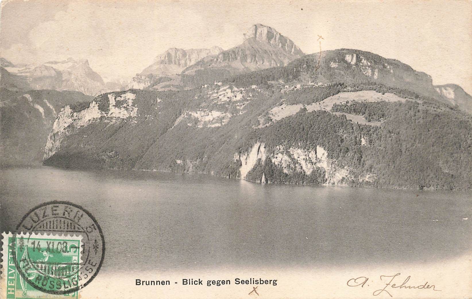 Cartoline postali: Brunnen Ingenbohl – Usato da Biasca venduto da Blenio71