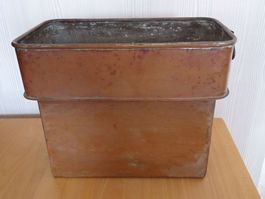 Kupfergefäss, Wasserschiff f. Holzofen, Blumentopf - Vintage