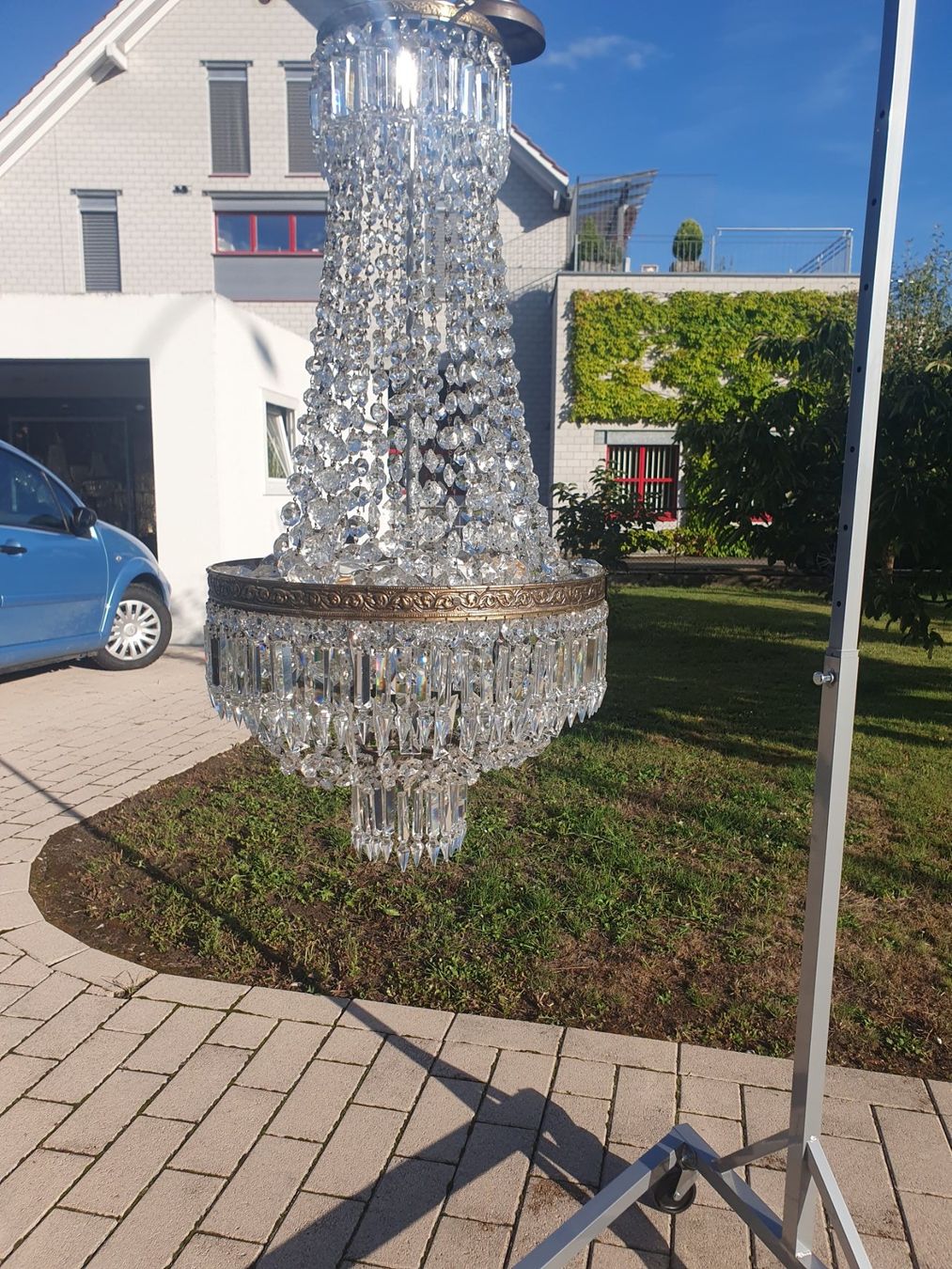 Lampade: Wunderprächtiger antiker Kristallleuchter. – Usato da Utzenstorf venduto da Filetto 1