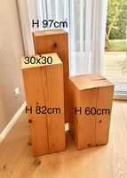 3x Holzsäulen 
