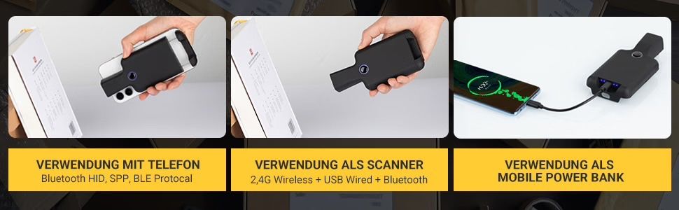 Scanner: Barcode-Scanner Tragbarer Rückclip Wireless Drahtlos – Nuovo (secondo la descrizione) da Bülach venduto da RockBottomOffTheRamp 9