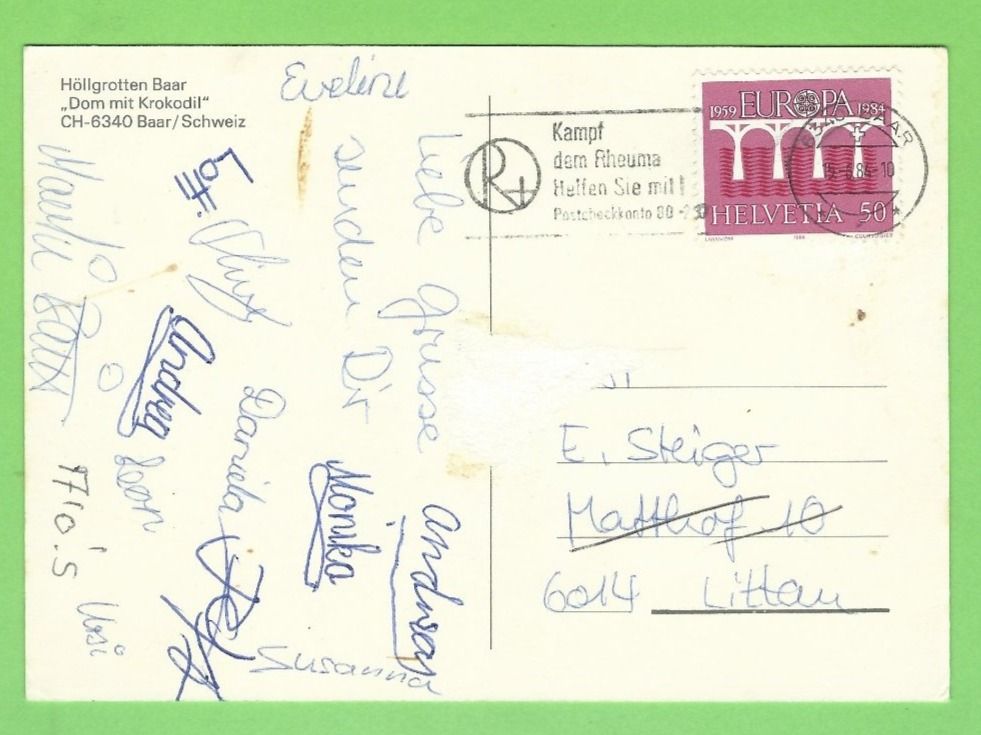Cartoline postali: Höllgrotten Baar – Usato da Zürich venduto da t24_de 1
