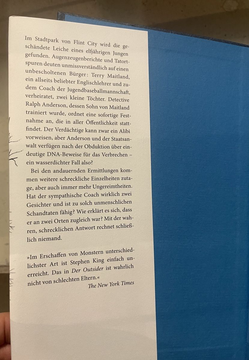 Libri: Der Outsider - Stephen King – Nuovo (secondo la descrizione) da Greifensee venduto da mjo_slb7 2