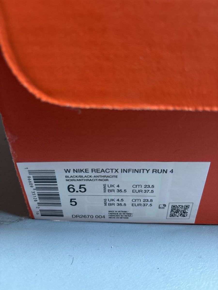 Damenschuhe: Scarpe da corsa Nike ReactX Infinity Run 4 nero 37.5 – Neu und originalverpackt aus Muzzano von mhf_zrj6 3