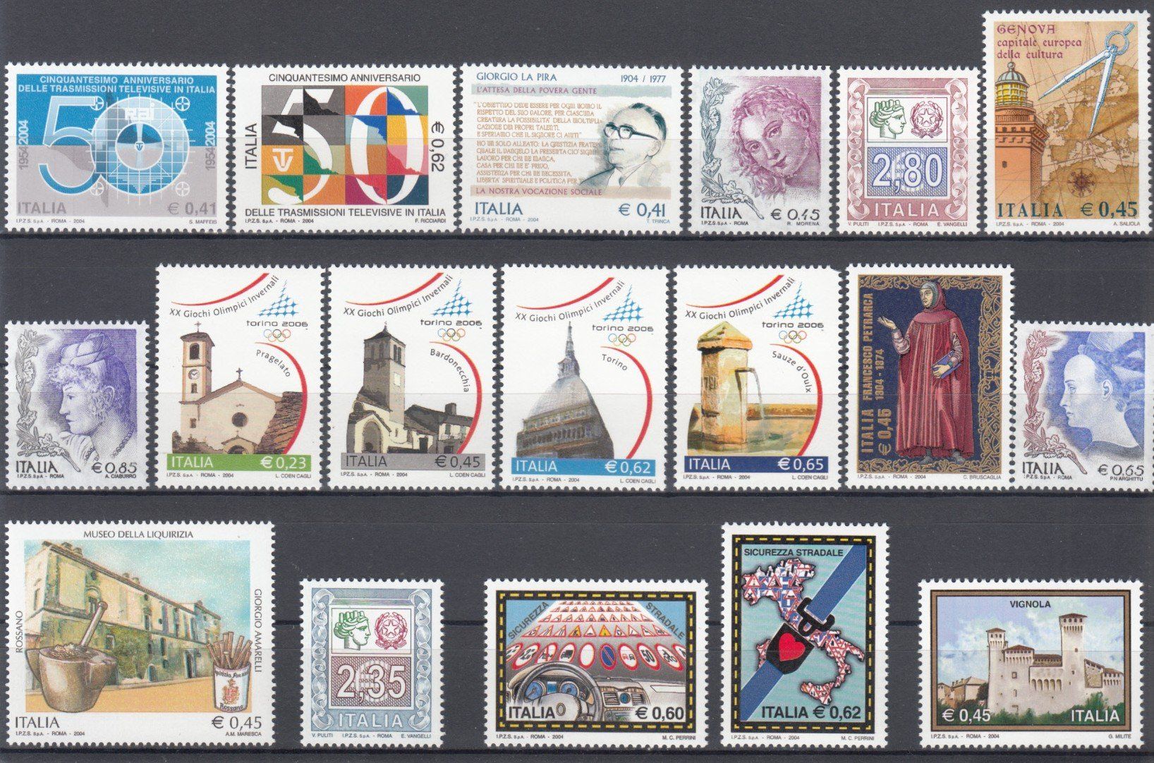 Tutti i francobolli: Italien 2004 postfrisch – Usato da Bürglen TG venduto da StampGraf 2