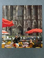Original Vintage Poster - Strassencafé vor Kölner Dom