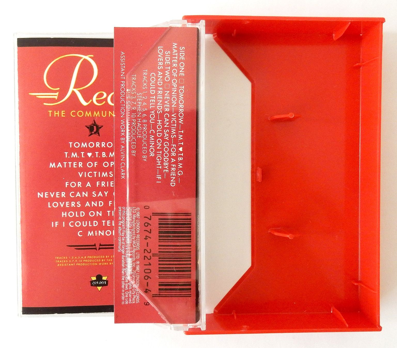 Musicassette: Musikkassette « The Communards - Red » - 1987 – Usato da Alpnach Dorf venduto da Reloved24 2