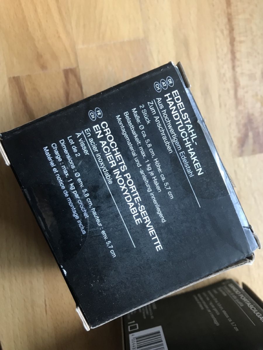 Portasciugamani: edelstahl Handtuchhaken 4 stk – Nuovo e nell'imballaggio originale da Untersiggenthal venduto da mic_ksv9 2