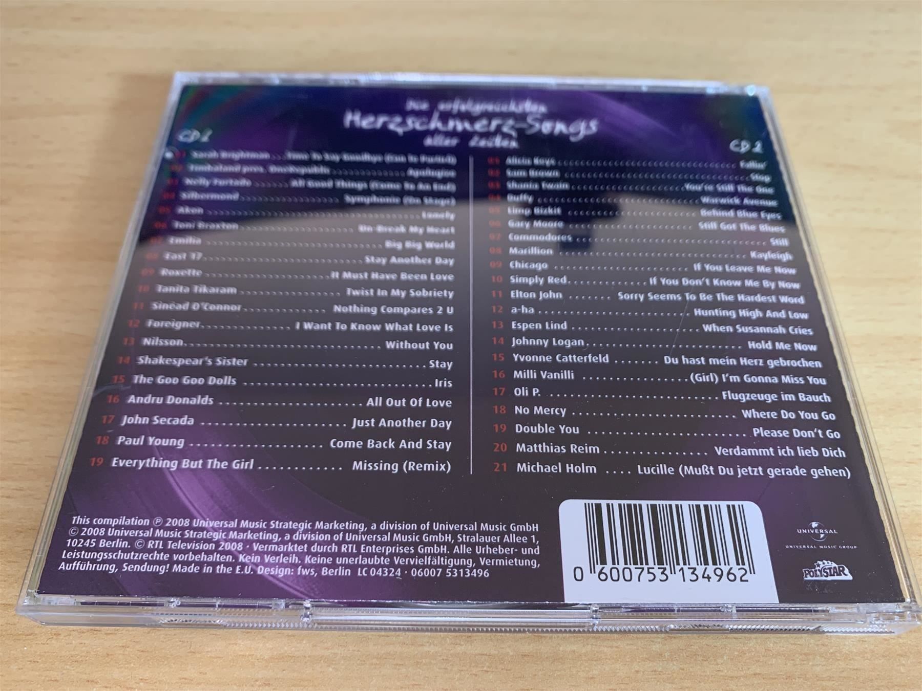 CD: Chart Show - Herzschmerz-Songs - 2 CD – Usato da Rikon im Tösstal venduto da Alpenmutz 1