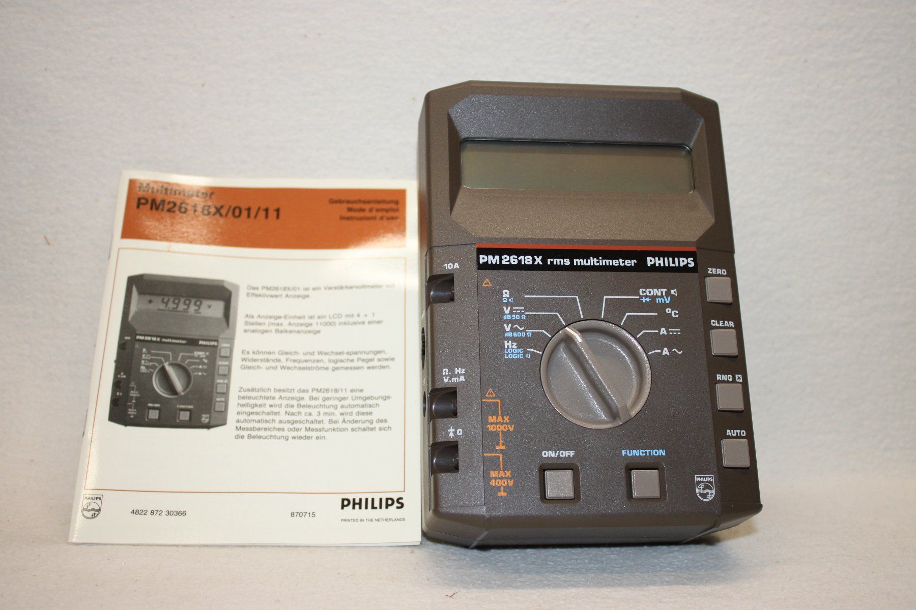 Philips Misurare: Philips Multimeter PM 2618x rms – Usato da Thun venduto da Amye