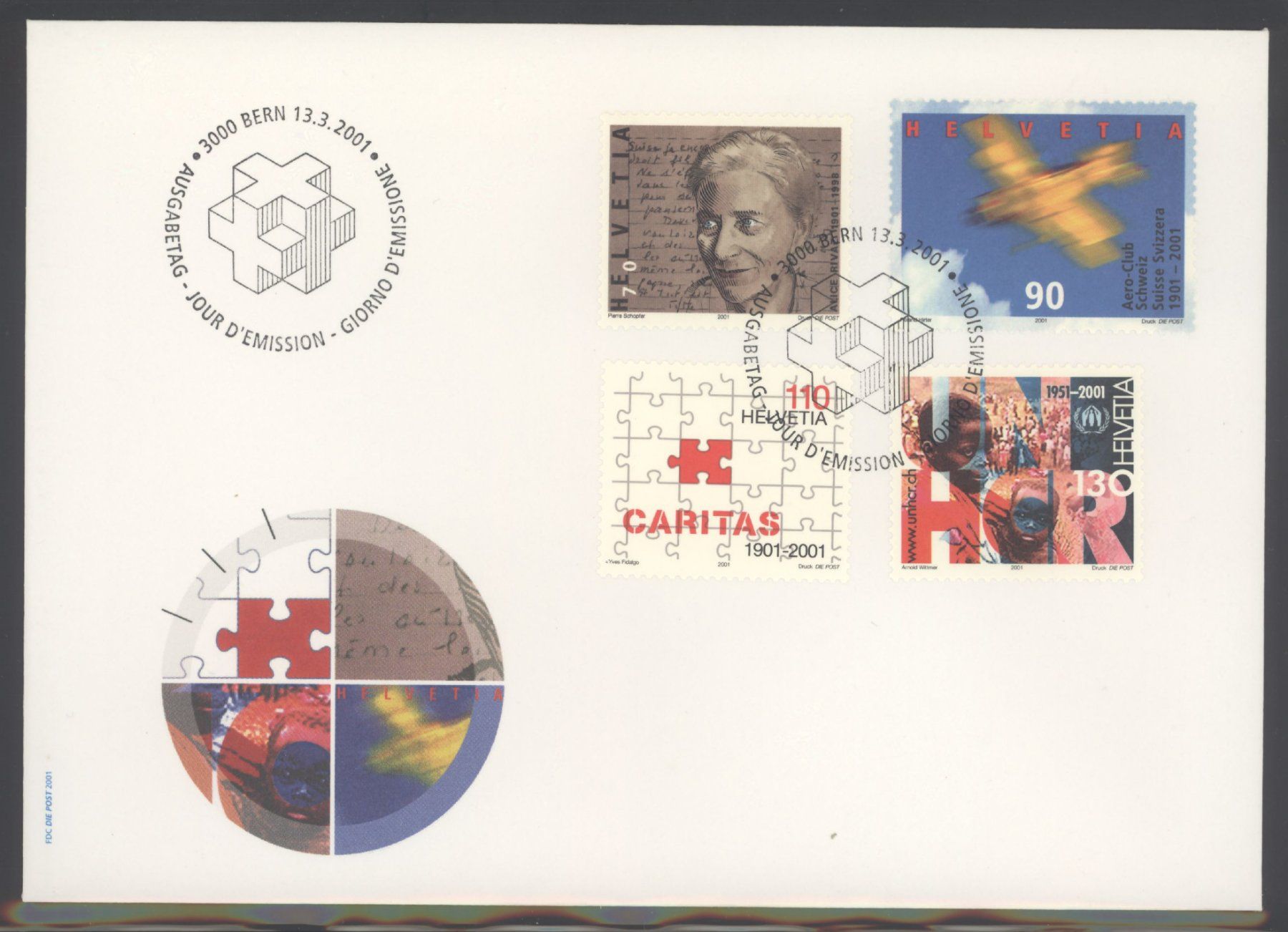 Tutti i francobolli: 2001, FDC, Sondermarken – Usato da Willisau venduto da Vollstempel