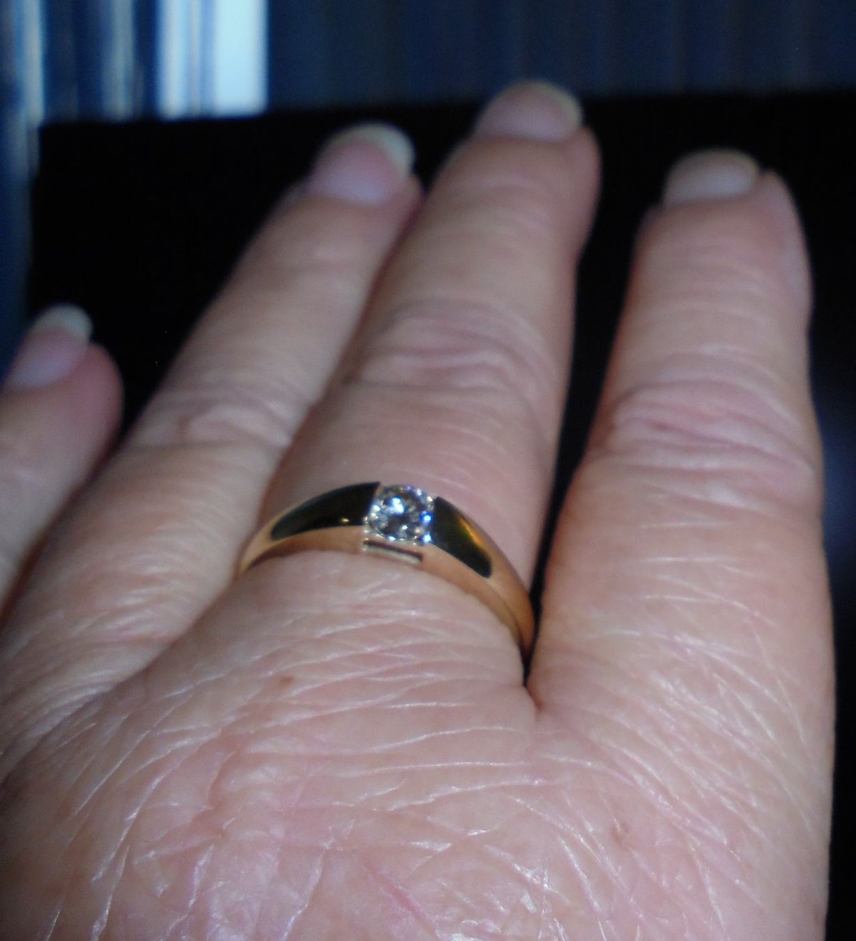 Anelli: Echtschmuck: Schokoladen-Diamant-Goldring. Grösse 56/18 – Nuovo (secondo la descrizione) da Zuchwil venduto da maumauchi 9