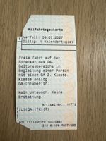 Mitfahrtageskarte GA 2. Klasse