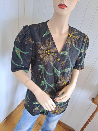 REMBO BELGIUM Seidenblazer Blazer Wildseide Jacke M L 80s