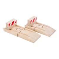 Prellbock für Holzeisenbahnen, Set 4-tlg