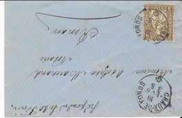 Briefumschlag - Chaux de Fonds nach Renan - 1867
