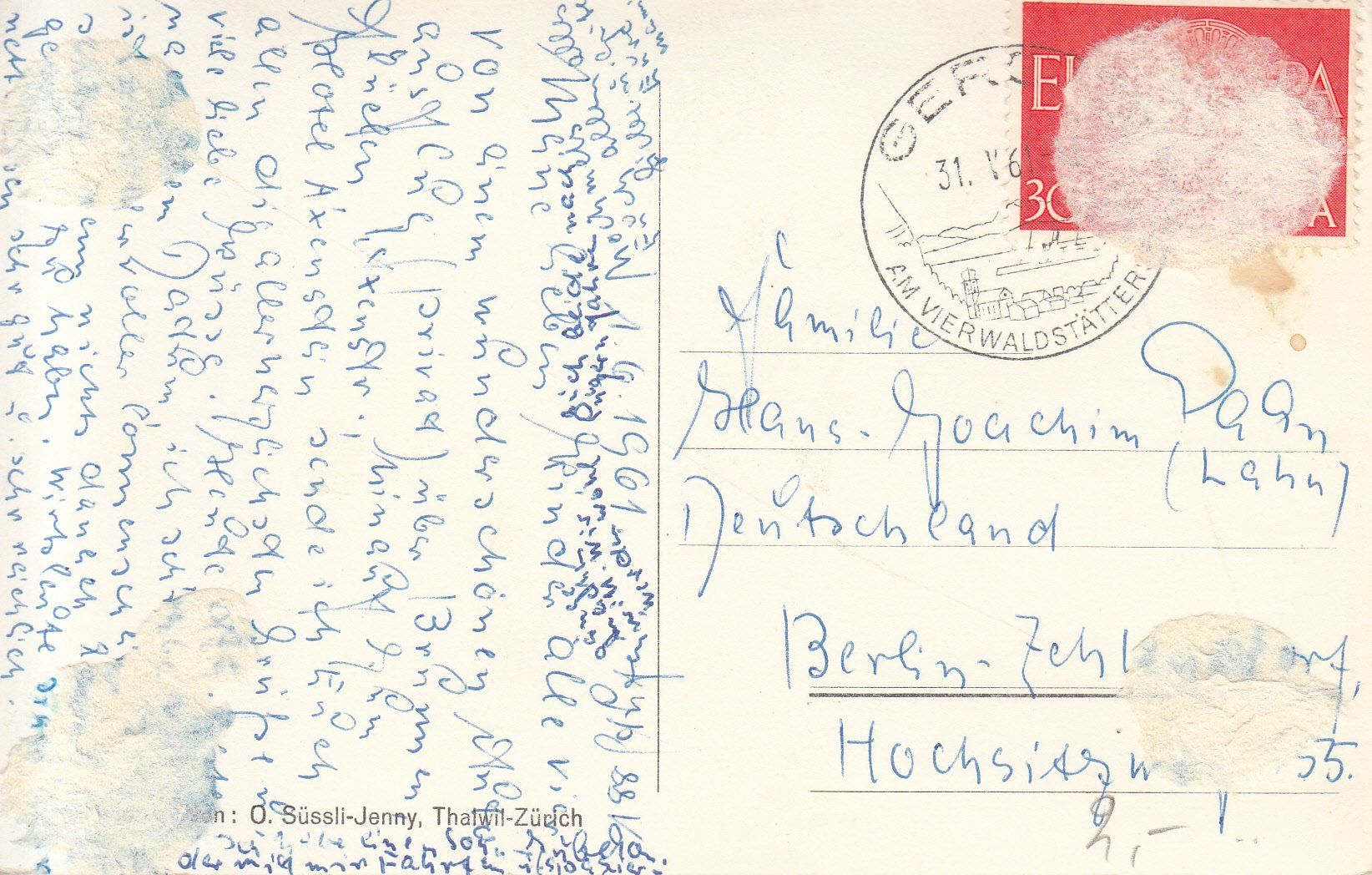 Ansichtskarten: Tellskapelle 1961 – Gebraucht aus Bürglen TG von StampGraf 1