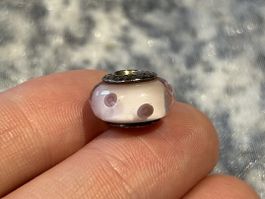 Pandora Murano Glas Charm Rosé mit Punkten 💝