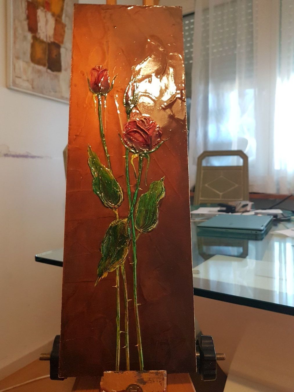 Dipinti: Kunst-Unikat "Rote Rosen" (1962) – Usato da Glattbrugg venduto da casabelavista 2