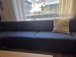 Ecksofa dunkelblau 