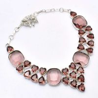 Georgious Morganite Necklace Jewelry 69 Grams