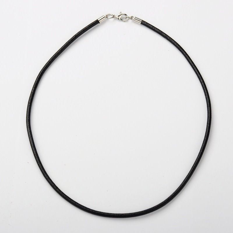Catenine: Kette Leder gewachst schwarz 2mm – Nuovo (secondo la descrizione) da Alpnachstad venduto da perlengaby 1