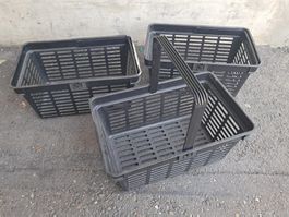 Einkaufskörbe 3 Stk schwarz, Einkaufskorb, Shopping Bask