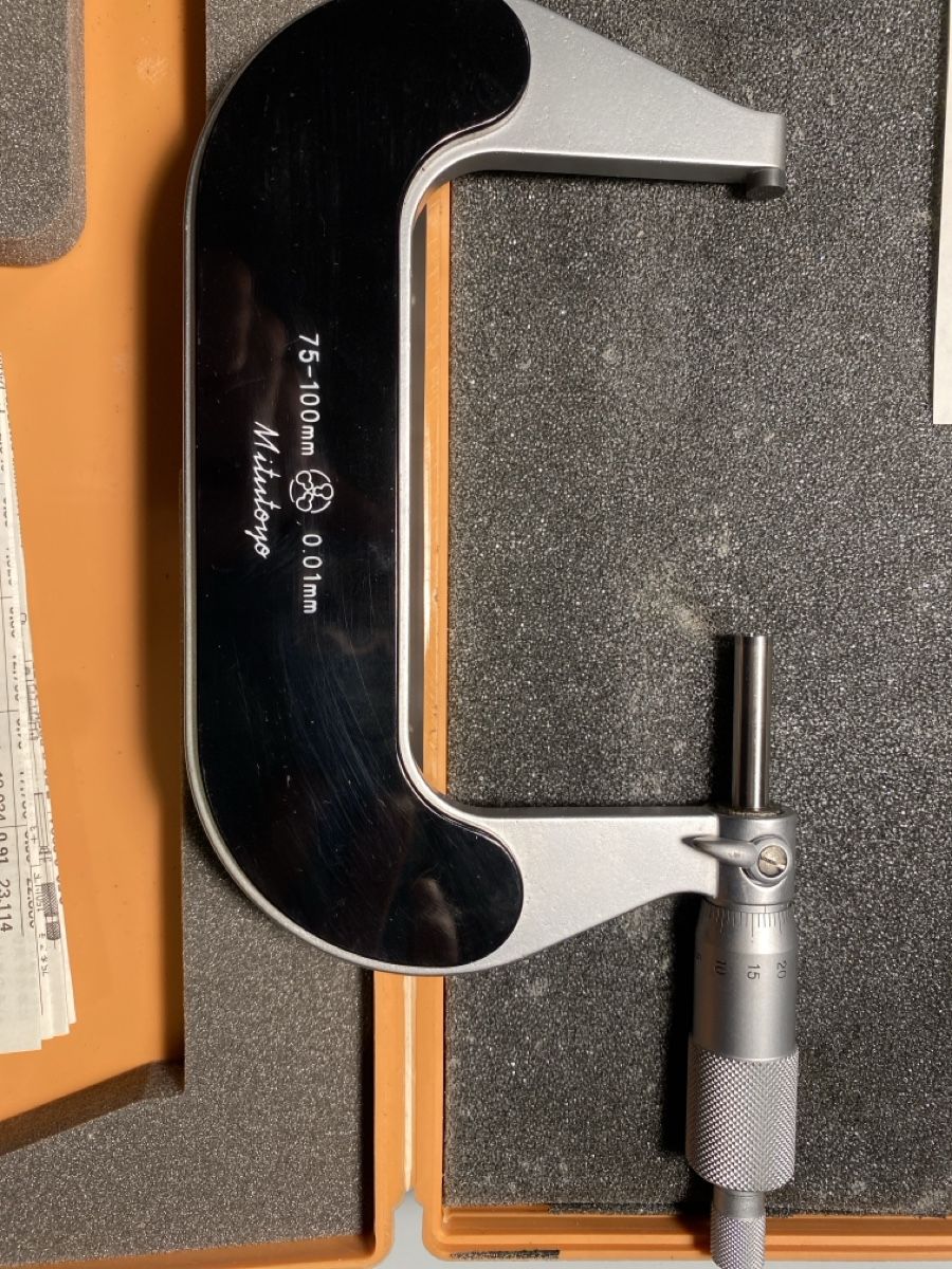 Mitutoyo Misurare: Mitutoyo Mikrometer/Bügelmessschraube 75-100mm – Usato da Küsnacht ZH venduto da qn8_5xp8 1
