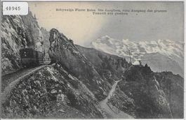 Schynnige Platte Bahn - Ausgang des gossen Tunnels aus geseh