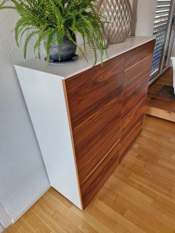 Sideboard Nussbaum Weiss